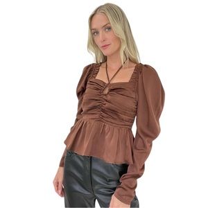 Six Fifty🦎The Ruby Blouse - Brown🌵